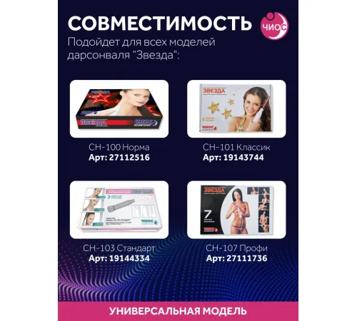Насадка (электрод) "Спираль" к дарсонвалю в подарочной упаковке