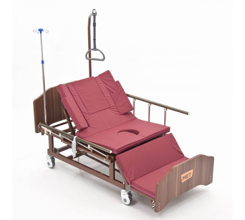 MET REVEL NEW Медицинская кровать для лежачих больных с USB, электрорегулировками, переворотом и туалетом