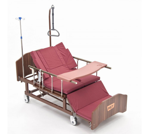 MET REVEL NEW Медицинская кровать для лежачих больных с USB, электрорегулировками, переворотом и туалетом