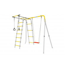 Детский спортивный комплекс для дачи ROMANA Лесная поляна - 3 (желтый/серый)