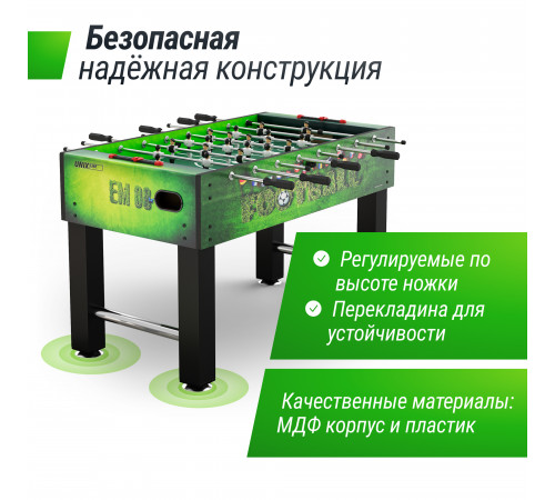 Игровой стол UNIX Line Футбол - Кикер (140х74 cм) Green