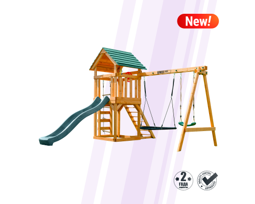 Детский игровой комплекс UNIX Kids (6 in 1) Dark Green