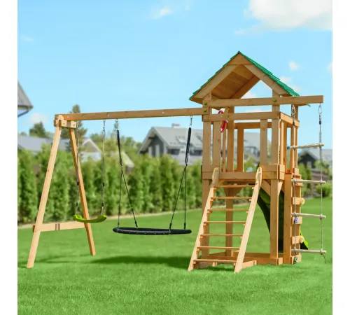 Детский игровой комплекс UNIX Kids (6 in 1) Light Green
