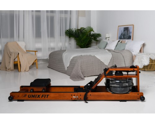 Гребной тренажер UNIX Fit Wood Rower Dark