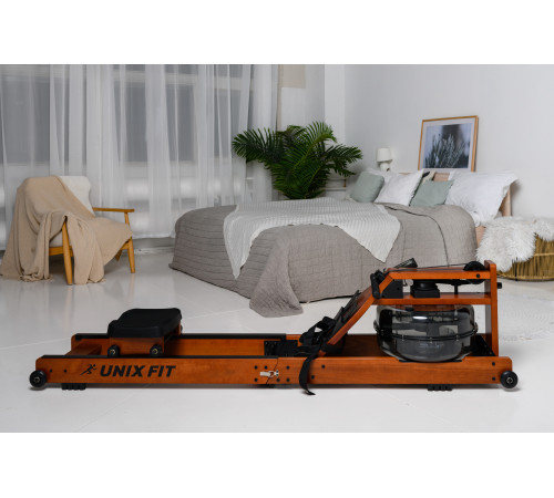 Гребной тренажер UNIX Fit Wood Rower Dark