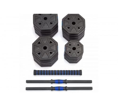 Гантели гексагональные разборные с грифом, 40 кг. (2 шт. х 20 кг.) VictoryFit VF-DН400