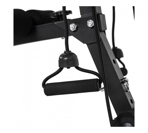 Скамья для пресса DFC с гантелями и эспандерами D102RY