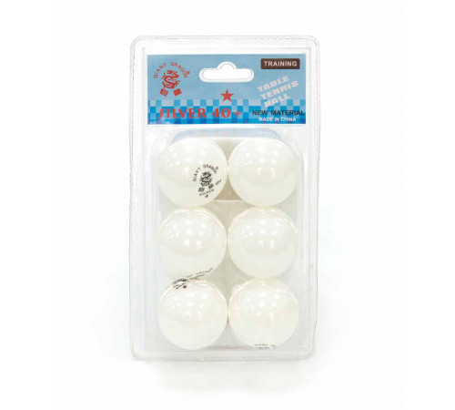 Мячи Dragon Training Silver 1* New (6 шт, бел.) в блистере