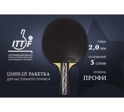 Ракетка Gambler 3 STAR (коническая)