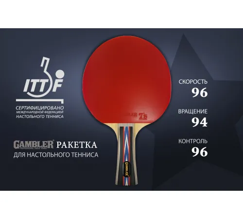 Ракетка Gambler 6 STAR (коническая)