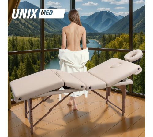Массажный стол UNIX Премиум / Premium кремовый