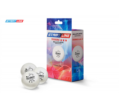 Мячи Start line Training 3* New (6 шт, бел.)